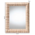 thumbnail image 5 of bali & pari Adino Bohemian Woven Natural Grasscloth Rectangle Accent Mirror, 5 of 5