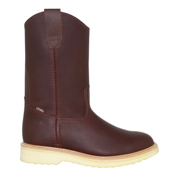 Bota De Trabajo Establo 507 Tipo Roper De Piel Color Shedron Grasso