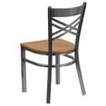 thumbnail image 6 of BizChair Natural Wood Seat Metal Restaurant Chairs, Clear Coated (Set of 2), 6 of 7