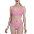 thumbnail image 2 of Picia Glitter Pink Women's High Waisted Bikini Scoop Neck Swimsuit Two Pieces Bathing Suit-Medium, 2 of 8