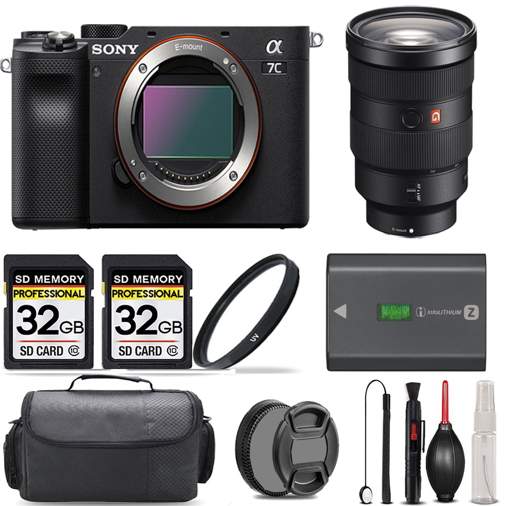Sony a7C Camera (Black)with 2470mm f/2.8 GM Lens + 64GB Storage + UV