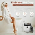 thumbnail image 2 of SereneLife Bucket Warmers with Customized Fragrances for Spa and Bathroom, Timer 20/40/60/90 Minutes, Fits 1 Large Towel, Blanket, Bathrobe, PJs (Black), 2 of 8