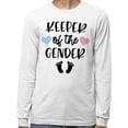 thumbnail image 2 of Keeper of the Gender Long Sleeve Shirt Unisex Large White, 2 of 5