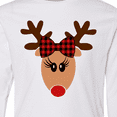 thumbnail image 4 of Inktastic Cute Girl Reindeer with Buffalo Plaid Bow Long Sleeve Youth T-Shirt, 4 of 5