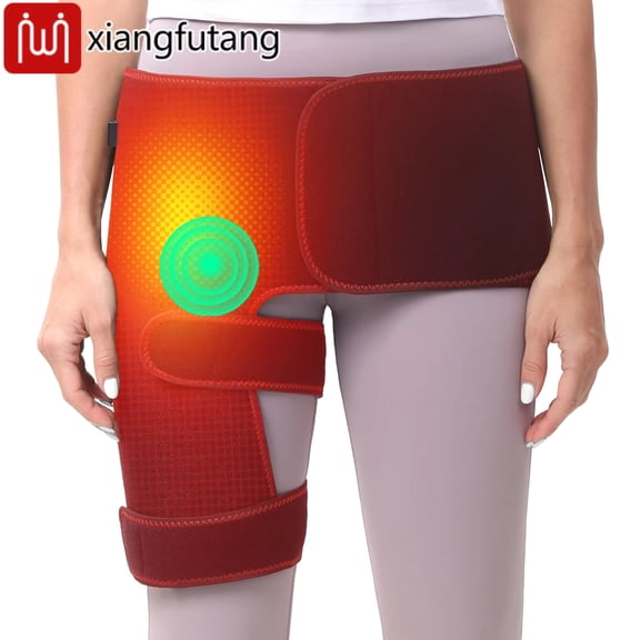 Heated electric massage hip pad with vibration function