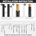 thumbnail image 5 of 4pcs Table Leg Extenders for Folding Tables Straight/Bent Leg,Durable Steel Folding Table Leg Extensions,2 Levels/Heights Adjustable Risers-Ideal for Improving Your Back Pain, 5 of 7