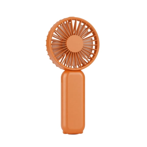 Handheld Mini Fan Usb Rechargeable 5 Inch Portable Personal Cooling Fan Digital Display Small Desk Fan for Travel Outdoor Home Use Orange 1 Pack