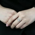 thumbnail image 6 of Womens Silver Rings No Plating Stainless Steel Ring with AAA Grade CZ in Clear DA316, 6 of 6