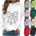 thumbnail image 5 of Turilly Womens Christmas Printed Sweatshirts Loose Fit Casual Long Sleeved Top Rregular Sleeve Graphic Print Sweatshirt, 5 of 5