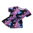 thumbnail image 3 of PENGXIANG Enfants Filles Cravate-Teinte Costume Col Manches Courtes Pull Ensemble, 3 of 8