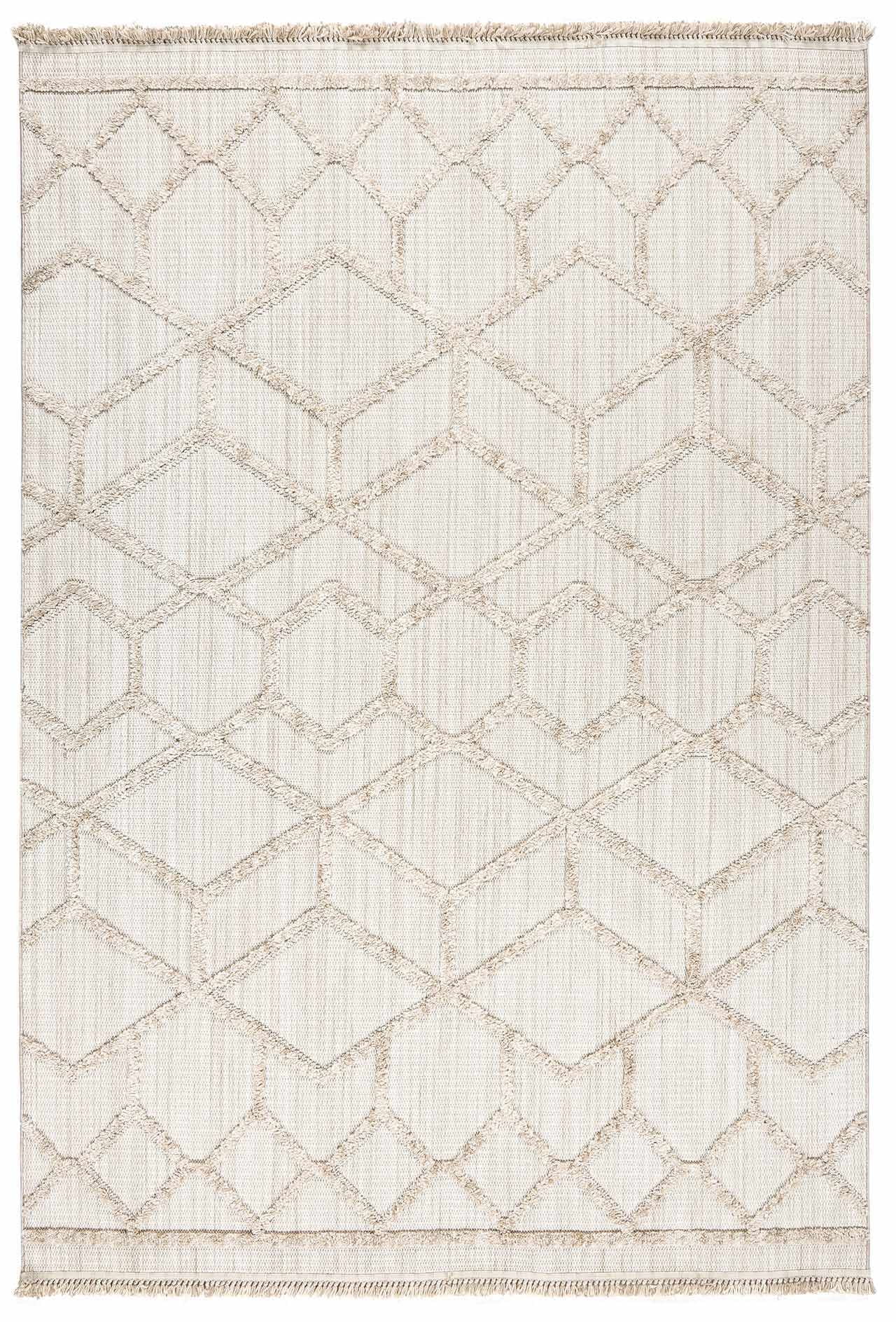 Hauteloom Hive Living Room, Bedroom Area Rug - Farmhouse - Cream, Beige, Light Gray - 2' x 3'