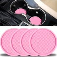thumbnail image 1 of RV Posavasos para coche, 4 portavasos universales antideslizantes, posavasos con adornos integrados, accesorios para el interior del coche, color rosa oso de fresa Electrónica, 1 of 5