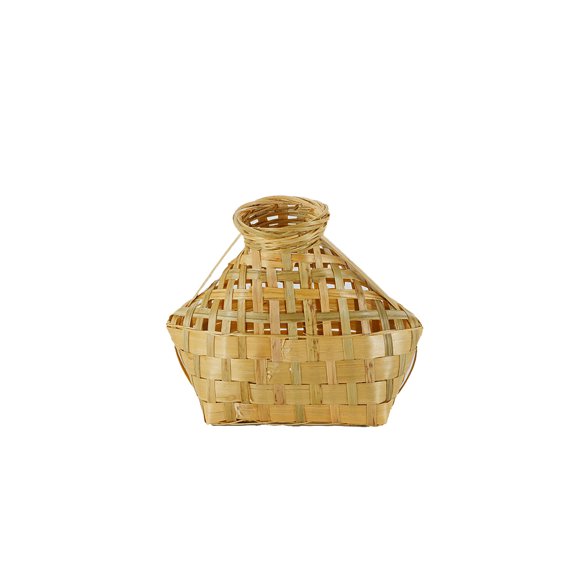 Weaving Small Bamboo Basket Small Handle Basket Plating Decoration Basket for Hotel Home Woven Gifts Type 6