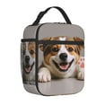 thumbnail image 2 of Cute English Bulldog Waving Paw Cartoon Reusable Insulated Lunch Bag - Waterproof & Portable Tote For Men And Women, 2 of 9
