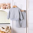 thumbnail image 4 of Glisme Girl Outfits Crewneck Graphic Prints Long Sleeve Tops Pants Soft Toddler Playsuit Grey, 4 of 5
