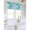 thumbnail image 3 of Valances for Windows Abstract Teal Rod Pocket Cafe Window Treatments Valance Curtains for Kitchen Bathroom Laundry Basement Windows 60"x14", 3 of 9