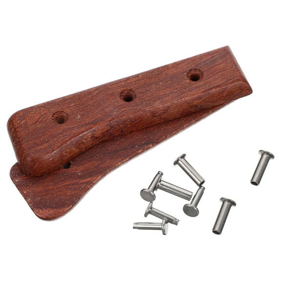 YULIJU Kitchen Knife Handle Accessories 7 Holed Red Pear Wood Chef Repair Knives Component Light Brown Color Wooden