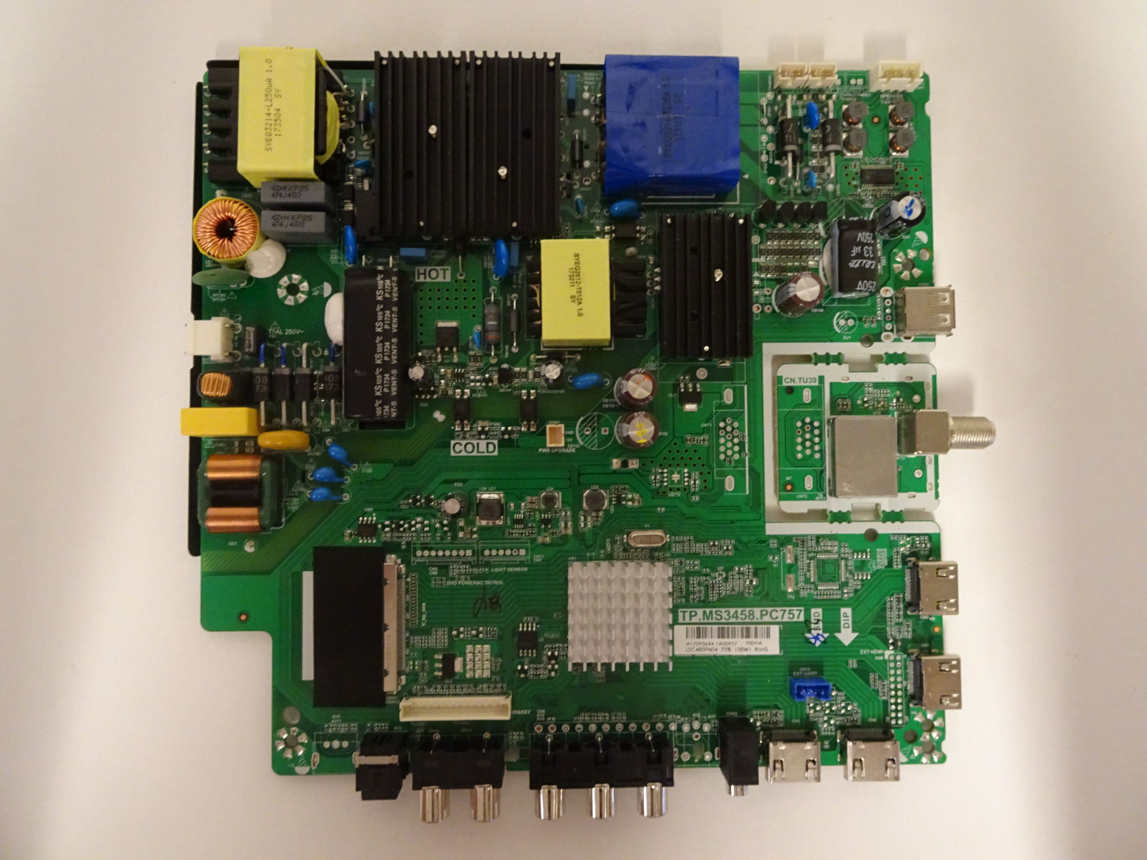 RCA RLDED5098-B-UHD Main Board (TP.MS3458.PC757, LSC480FN04) A17093644 ...