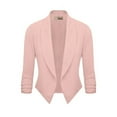 thumbnail image 2 of Hybrid & Company Womens Casual Work Office Open Front Blazer Jacket with Removable Shoulder Pads Made in USA, 2 of 4