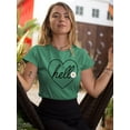 thumbnail image 2 of Hello Heart W Daisy T-Shirt Women -Image by Shutterstock, Female XX-Large, 2 of 4