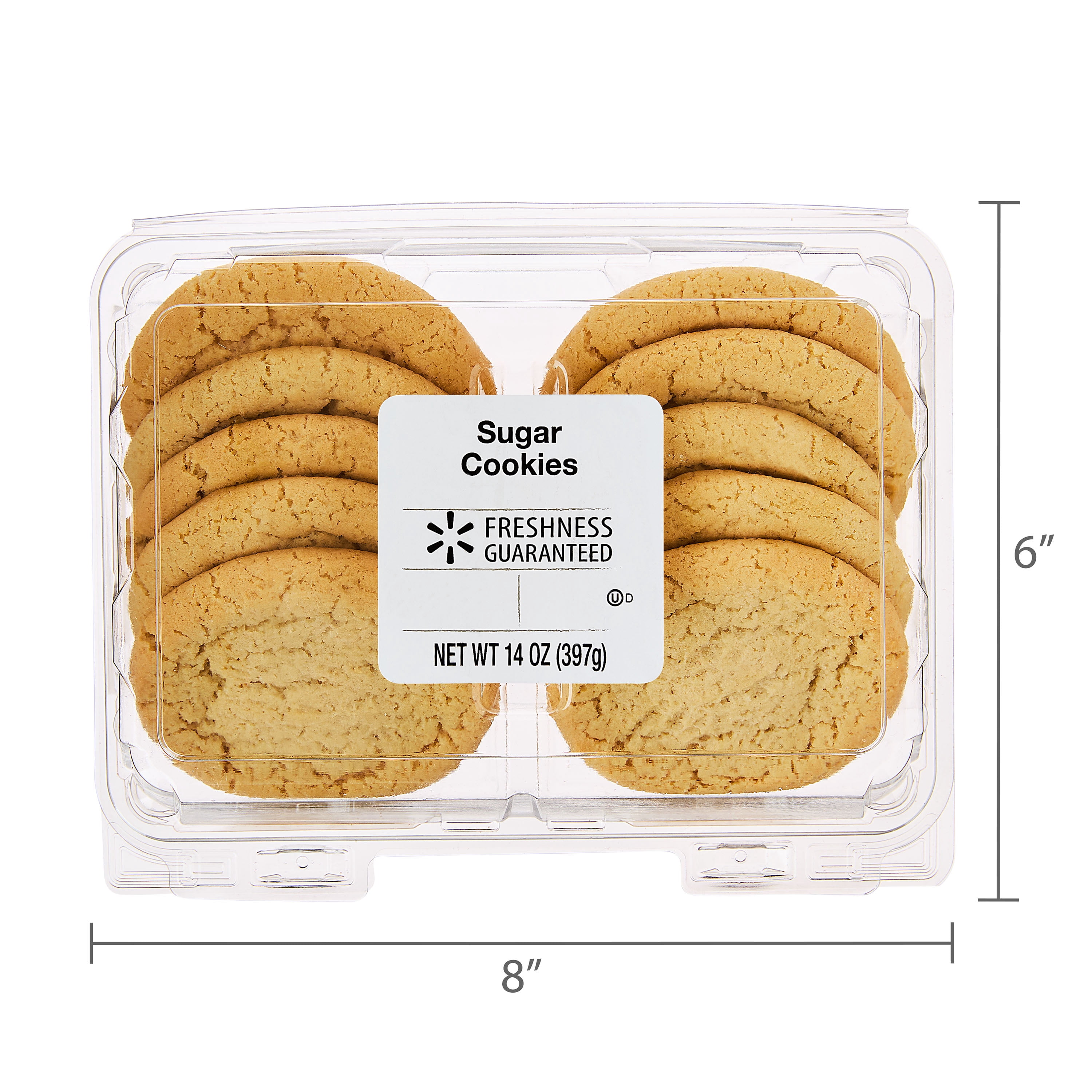 Freshness Guaranteed Sugar Baked Cookies, 14 oz, 10 Count