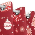 thumbnail image 3 of Christmas Decorations Red Black Out Curtains 72 Inch Length Curtains for Sliding Glass Doors Bedroom Living Room 2 Pack, 3 of 6