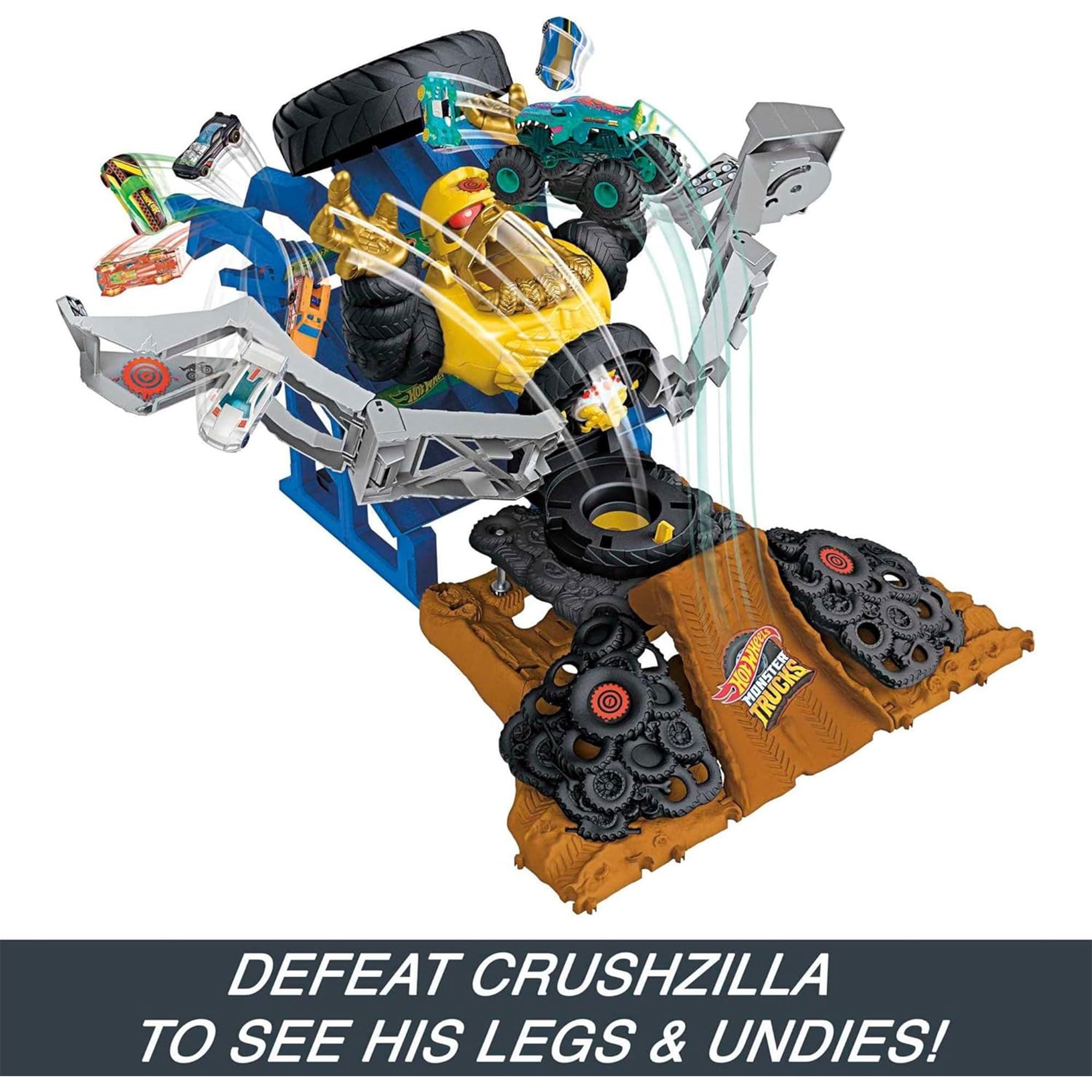 Hot Wheels Mega Wrex Versus Crushzilla Takedown Playset