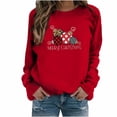 thumbnail image 1 of Sudaderas Navideñas Para Mujer, Blusa de Manga Larga Con Bolsillo Estampado A La Moda, Tops Informales, Sudaderas Con Botones Odeerbi ODB191746, 1 of 7