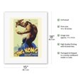 thumbnail image 2 of King Kong - Starring Fay Wray and Robert Armstrong - Vintage Film Movie Poster by S. Barrett McCormick & Bob Sisk c.1933 - Fine Art Rolled Canvas Print 11in x 14in, 2 of 4