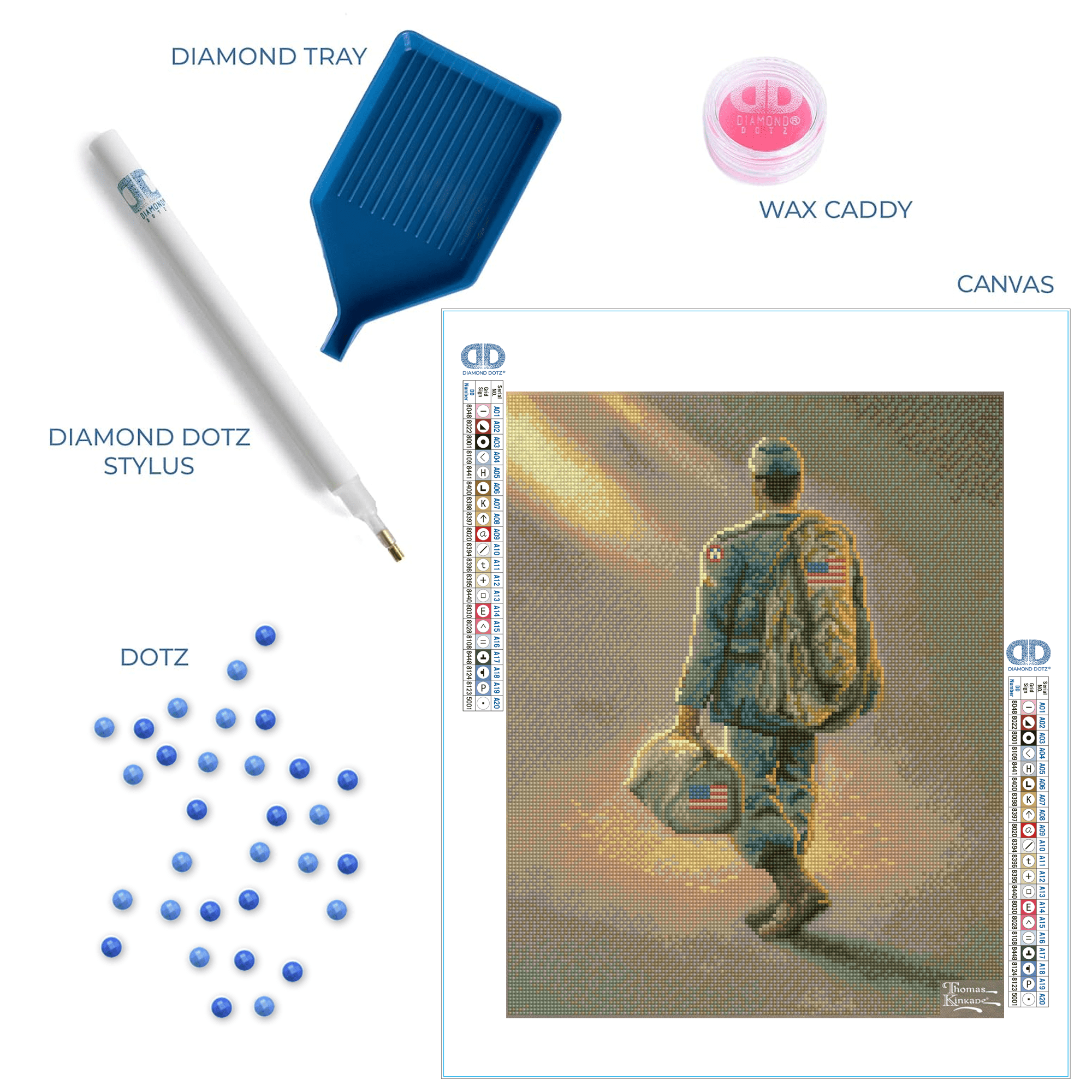 Diamond Dotz Thomas Kinkade Heading Home Diamond Painting Kits for Adults - Diamond Art Kits a Relaxing Creative Craft Kit with Dotz Gems 20x16