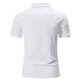 thumbnail image 3 of TOWED22 Polo Shirts for Men Slim Fit,Men’s Casual Slim Fit Shirts Pure Color Short Sleeve Polo Fashion T-Shirts White,XXL, 3 of 5