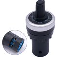 thumbnail image 1 of Taiss / 1Pcs LA42DWQ-22 22mm 10k ohm Governor Rotary Potentiometer Inverter Converter Resistance Variable Frequency Converter Speed Drive Potentiometer b10k ohm, 1 of 4
