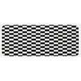 thumbnail image 1 of Checkers Game Kitchen Mat, Geometric Grid Style Monochrome Squares in Traditional Game Board Design, Plush Decorative Kitchen Mat with Non Slip Backing, 47" X 19", Black White, by Ambesonne, 1 of 1