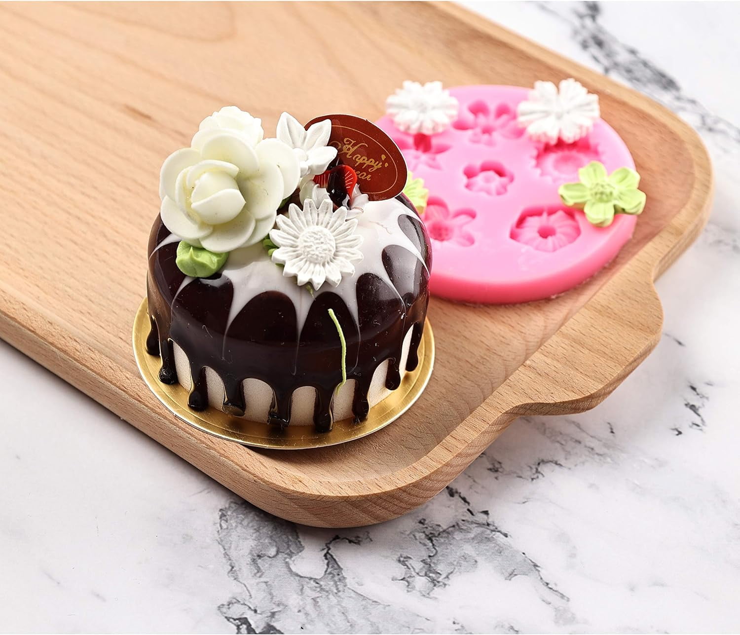 Winerming Silicone Mould for Flower and Butterfly Candy - for Cake Decoration,Chocolate Fudge, Polymer Clay