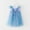 bleu, variante sur Robe de Fête Arc-en-Ciel Teinture sur Nœuds à Manches Volantes pour Filles Tout-Petits pour Célébration de Danse et Événements Spéciaux