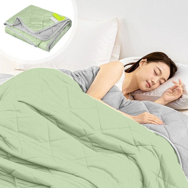 Edredón Refrescante de Verano | Manta Ligera Rellena de Fibra de Seda | 150 X 110 Cm | Ropa de Cama de Poliéster de Color Liso para Climas Cálidos