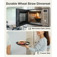 thumbnail image 3 of 32 Piece Plates and Bowls Sets of 8, Unbreakable Wheat Straw Dinnerware Sets, Plastic Dish Set for Camping, Dishwasher Microwave Safe, Outdoor Kitchen and Apartment Dinning Essentials, Black, 3 of 12