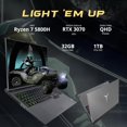 thumbnail image 3 of Lenovo Legion 5 Pro 16" QHD 165Hz Gaming Laptop, AMD Ryzen 7 5800H, 32GB RAM, 1TB PCIe SSD, NVIDIA GeForce RTX 3070, Backlit Keyboard, 720P Webcam, Grey, Win 11 Pro, 128GB Hotface Extension Set, 3 of 8