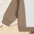 thumbnail image 4 of TOWED22 Toddler Baby Boy Clothes Color Block Long Sleeve Sweatshirt Tops + Pants Fall Winter Outfits 2 Piece Set,Khaki,2-3 Y, 4 of 7