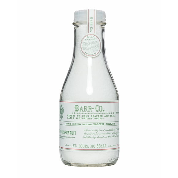 Barr-Co. Sales de baño finas hechas a mano de abeto y pomelo Sal de baño amaderada y cítrica Productos de baño relajantes para mujeres y hombres 32 oz