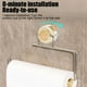 thumbnail image 4 of Portarrollos de papel higiénico de acero inoxidable, montado en la pared, rotación de 180 grados, fácil de usar, para baño, cocina y aseo., 4 of 7