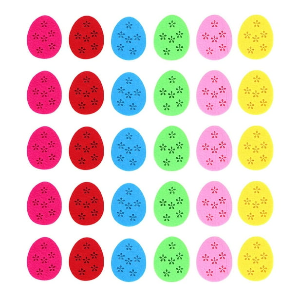 30pcs Easter Diy Paster Cartoon Easter Egg Sticker Nonwovens Easter Diy