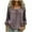 Purple, variant on Pxxlle Cotton Linen Tops for Women Casual Crewneck T Shirts Loose Solid Color Long Sleeve Shirt Blue XXL