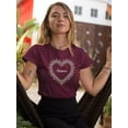 thumbnail image 2 of Amour Daisy Heart T-Shirt Women -Image by Shutterstock, Female Small, 2 of 4
