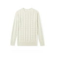 thumbnail image 5 of Women's Winter Chunky Cable Knit Long Skirt 2 Piece Outfit Sweater Sets White S, 5 of 10