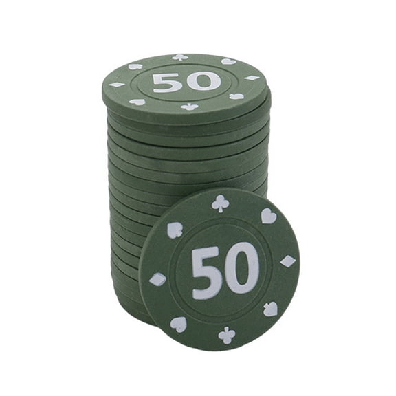 100Pcs/pack Plastic Chip Gambling Chips Professional Casinos Chips European Pokers Chip Set Round Coin Set