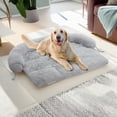 thumbnail image 2 of Pefilos 45" Dog Bed for Couch, Calming Dog Beds for Large Dogs, Fluffy Plush Bed for Pets, Anti Anxiety Dog Bed with Removable Cover, Gray, 2 of 9