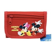 Red Disney's Mickey Mouse Donald Wallet -Kids Tri-Fold Wallet