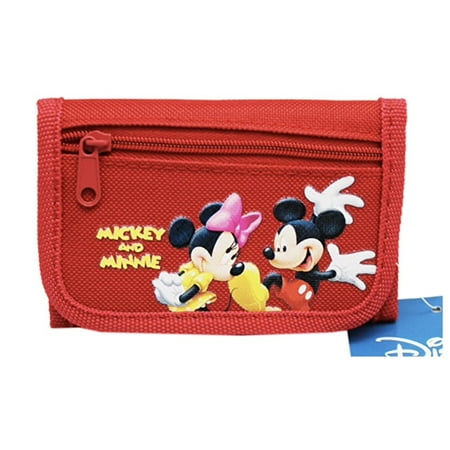 Red Disney's Mickey Mouse Donald Wallet -Kids Tri-Fold Wallet
