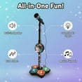 thumbnail image 3 of 2026 New Upgraded All-in-One Microphone Toy, Got Built-in Music, Colorful Lights, Echo Effects, 5-in-1 Star Microphone with Stand Bluetooth, Christmas Birthday Gift (Pink), 3 of 7